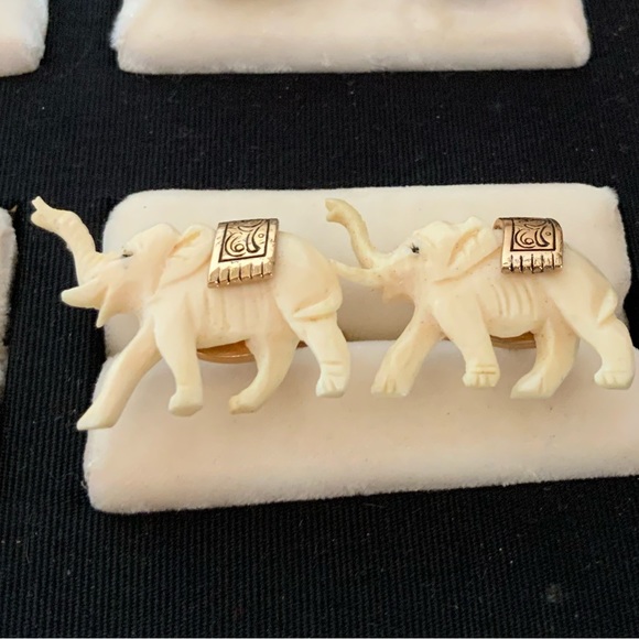 Vintage Swank “Arts of the World” Elephant Cuff Links - Picture 2 of 3